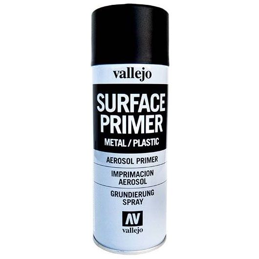 Vallejo Surface Primer - Black 400 ml. - Dark Rose Miniatures