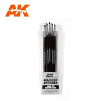 SILICONE BRUSHES HARD TIP MEDIUM (5 SILICONE PENCILS)