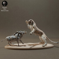 Leopard Hunting Warthog 75mm (1/24 scale)