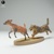 Clouded Leopard Hunting Muntjac Deer 75mm (1/24 scale)