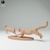 Clouded Leopard Hunting Muntjac Deer 75mm (1/24 scale)
